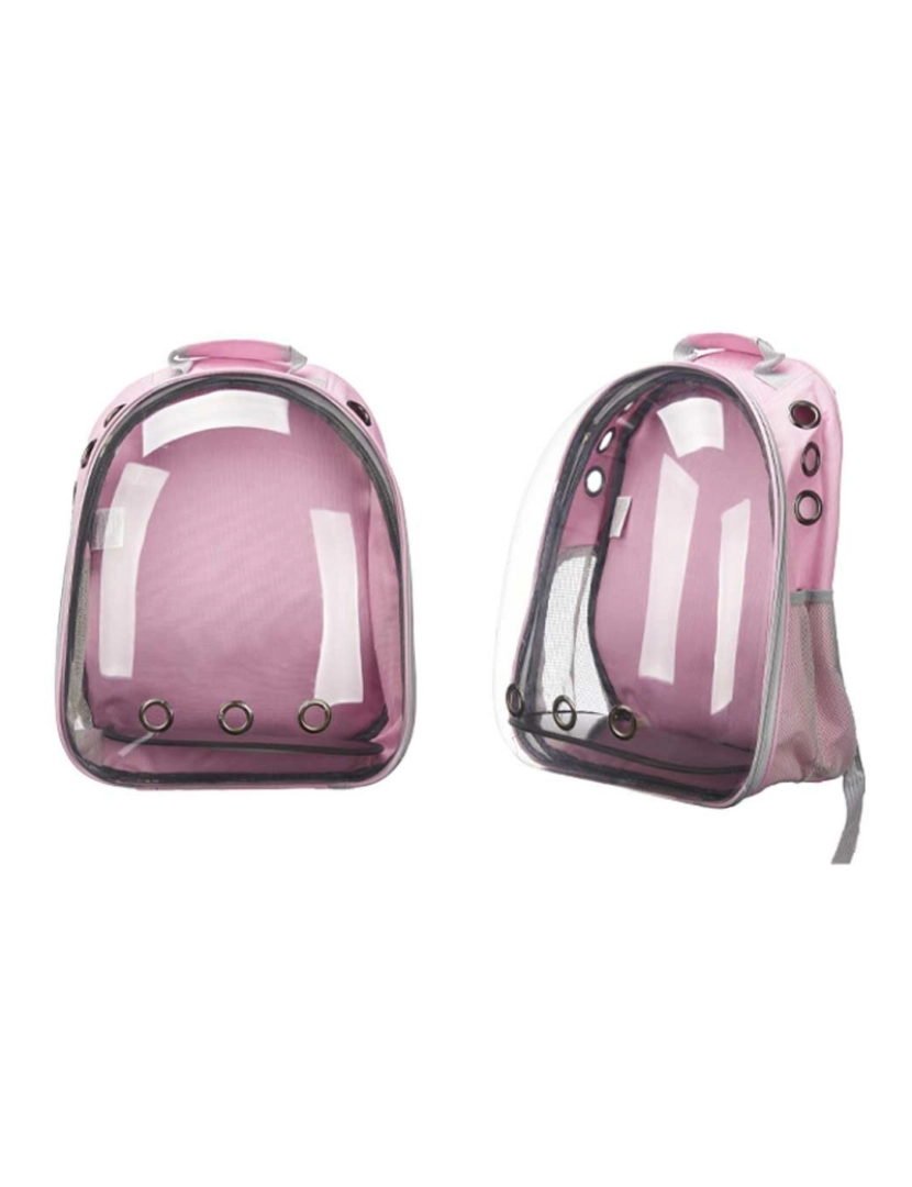 imagem de Mochila para animais de estimação Cor de Rosa Transparente 43 x 26 x 33 cm2