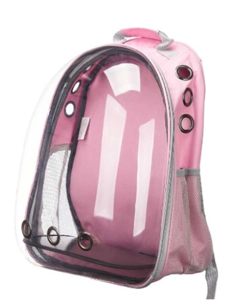 imagem de Mochila para animais de estimação Cor de Rosa Transparente 43 x 26 x 33 cm4