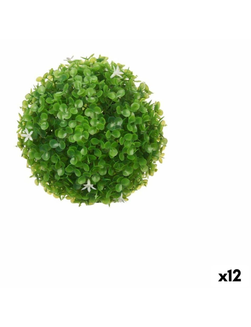 Ibergarden - Planta Decorativa Bloemen Folhas Bol Plástico 17 x 17 x 17 cm (12 Unidades)