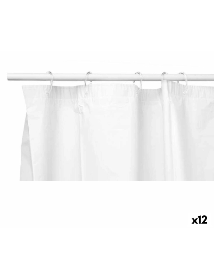 imagem de Cortina de Duche Branco Polietileno EVA 180 x 180 cm (12 Unidades)1