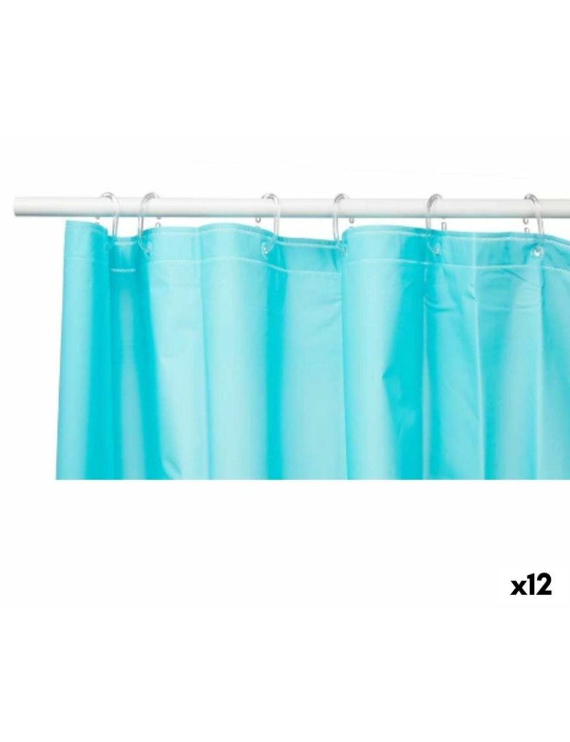 imagem de Cortina de Duche Azul Polietileno EVA 180 x 180 cm (12 Unidades)1