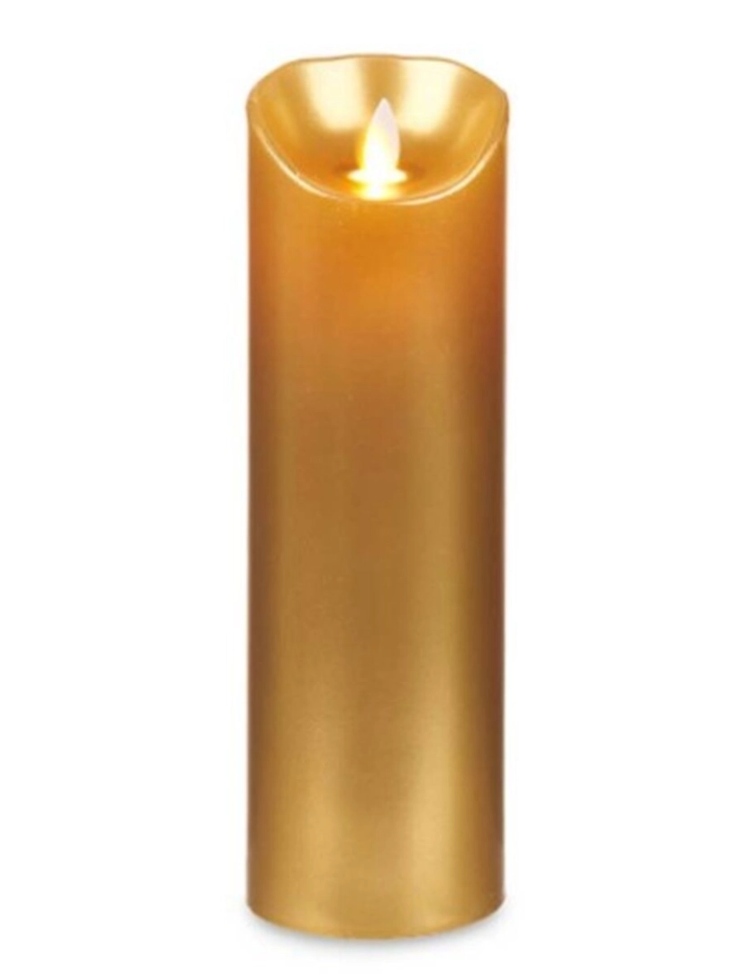 imagem de Vela LED Dourado 8 x 8 x 25 cm (12 Unidades)2