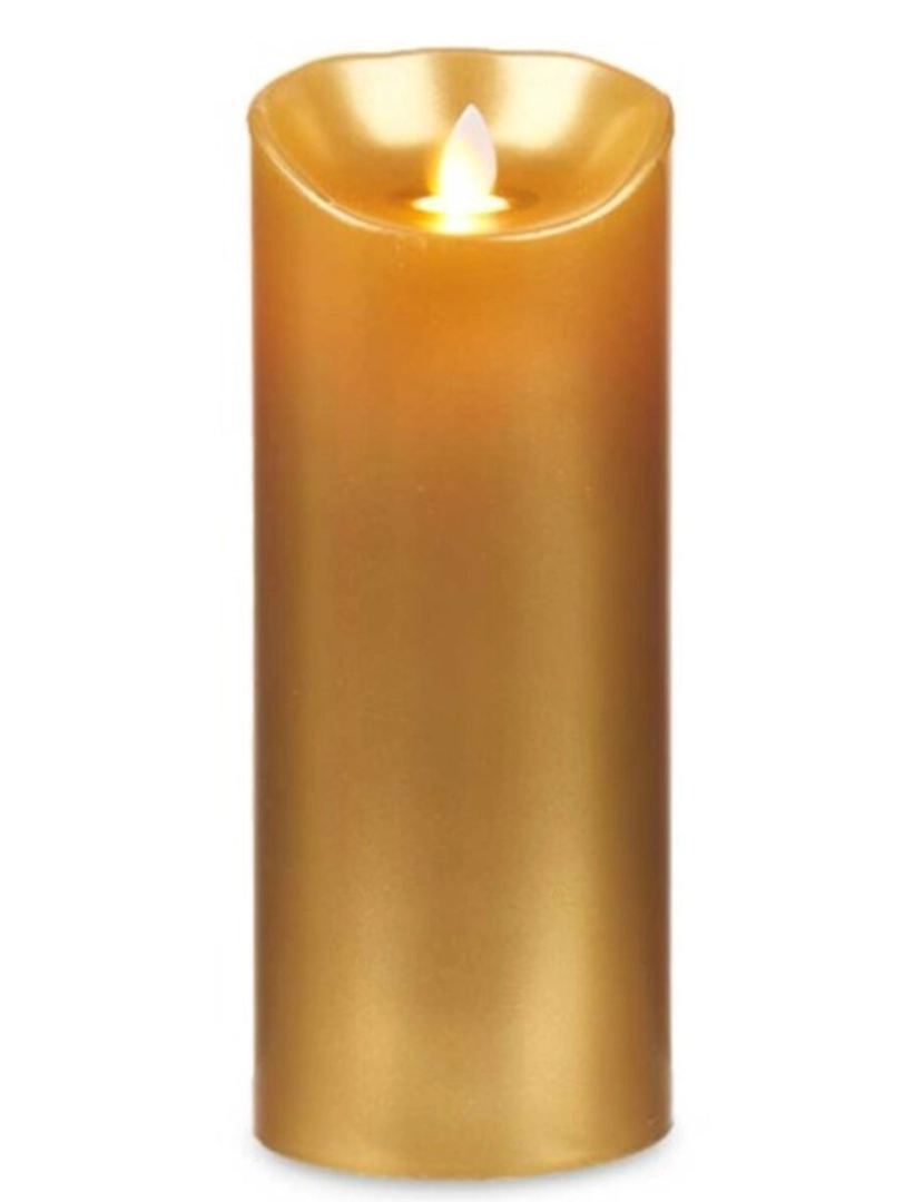 imagem de Vela LED Dourado 8 x 8 x 20 cm (12 Unidades)2