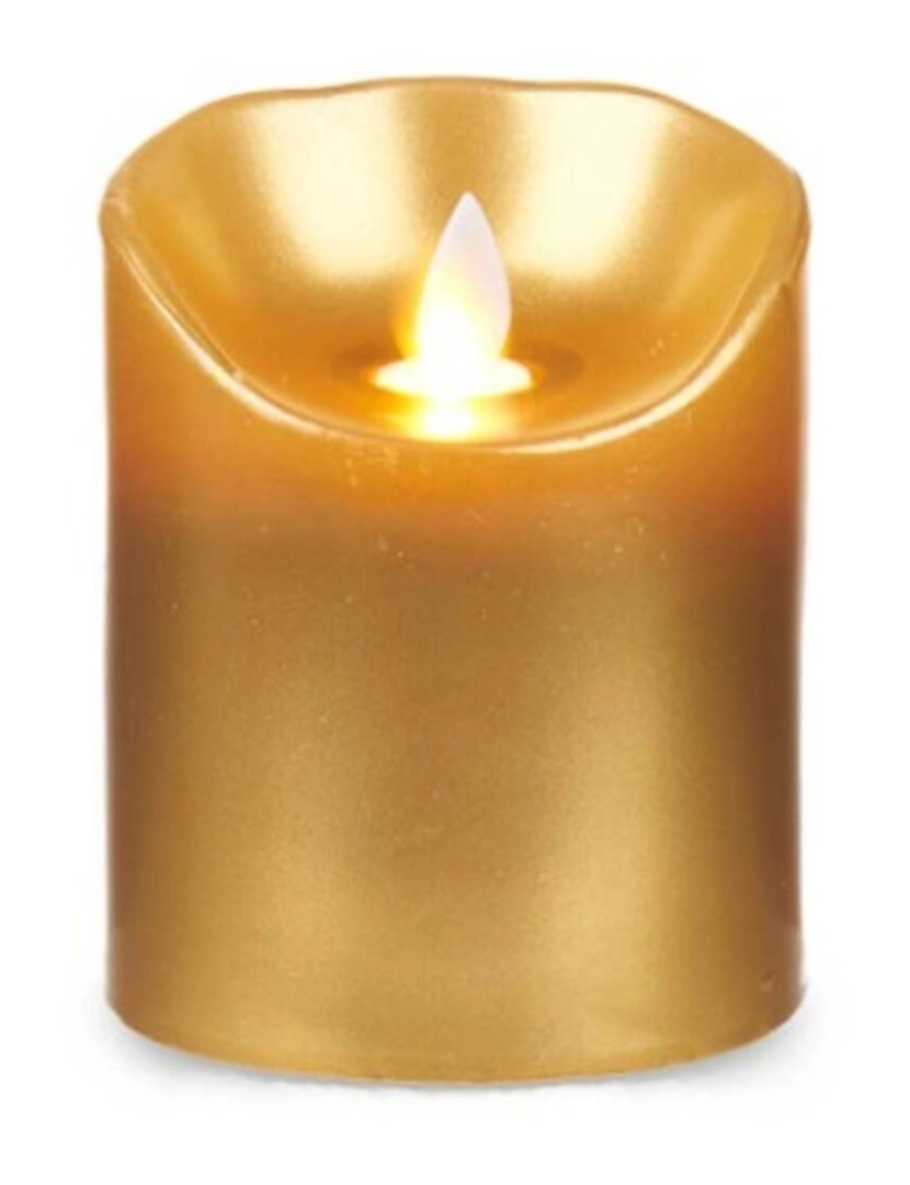 imagem de Vela LED Dourado 8 x 8 x 10 cm (12 Unidades)2