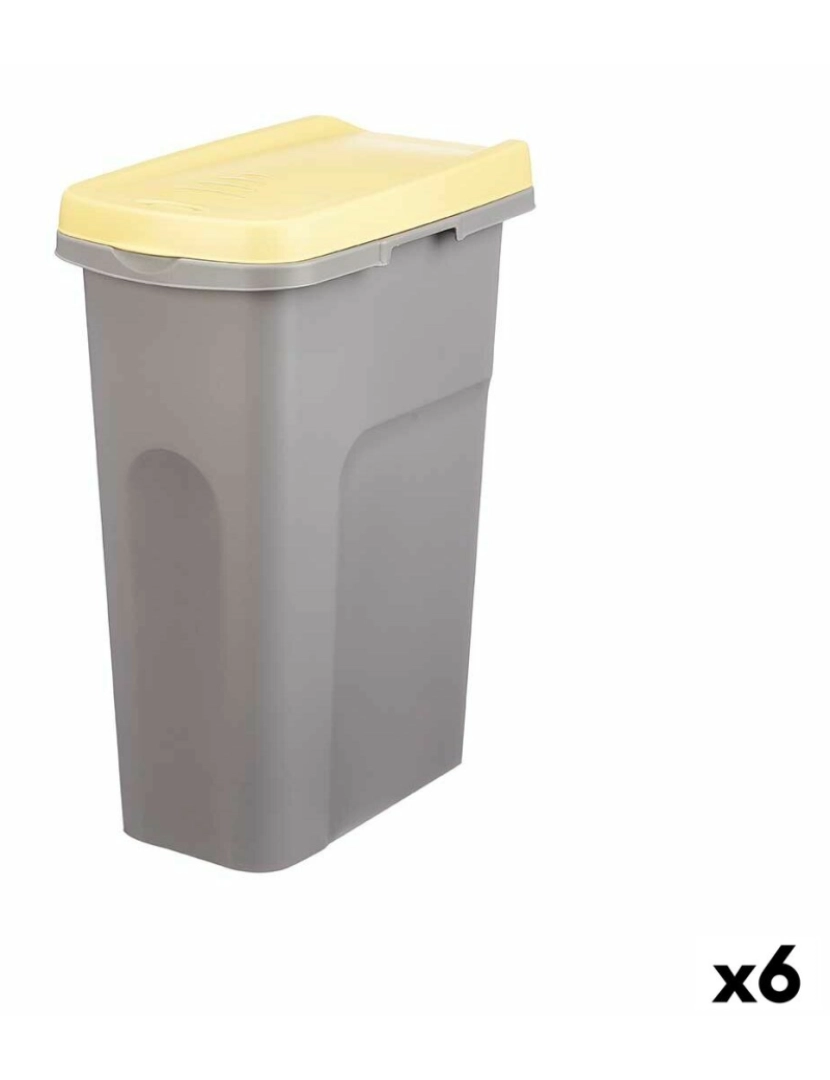 imagem de Papeleira Stefanplast Amarelo Cinzento Plástico 25 L (6 Unidades)1