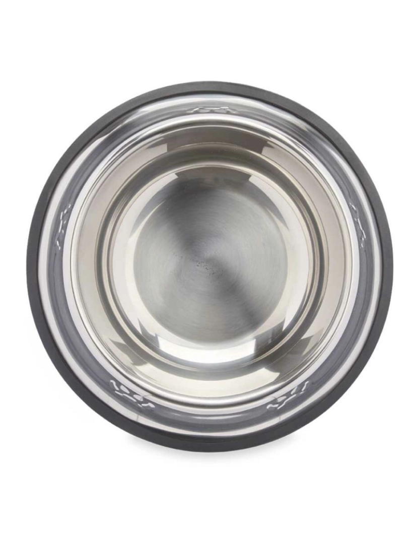 imagem de Comedouro para Cão Prateado Cinzento Borracha Metal 26 x 7 x 26 cm (12 Unidades)3