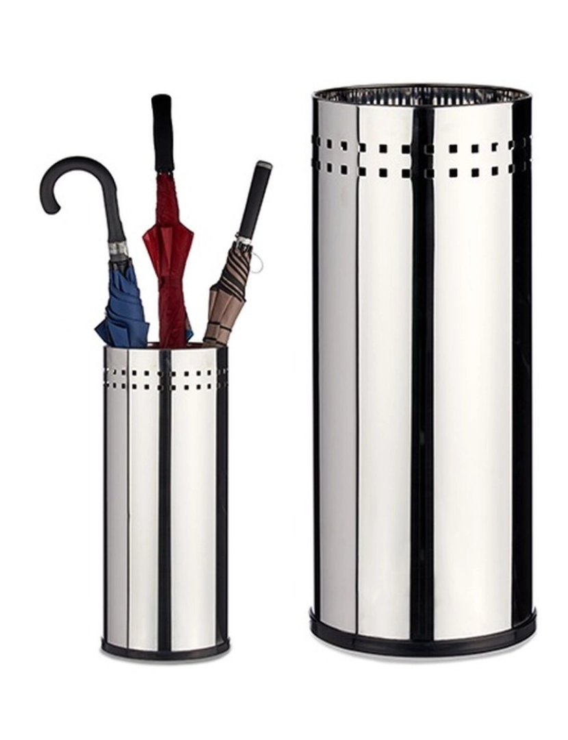 imagem de Suporte de guarda-chuva Prateado Aço Plástico 21 x 50 x 21 cm (2 Unidades)3