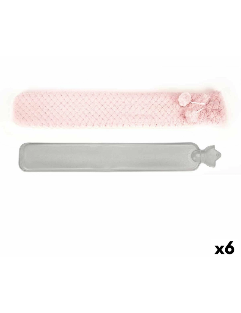 imagem de Botija de Água Quente Cor de Rosa Plástico 2 L (6 Unidades)1