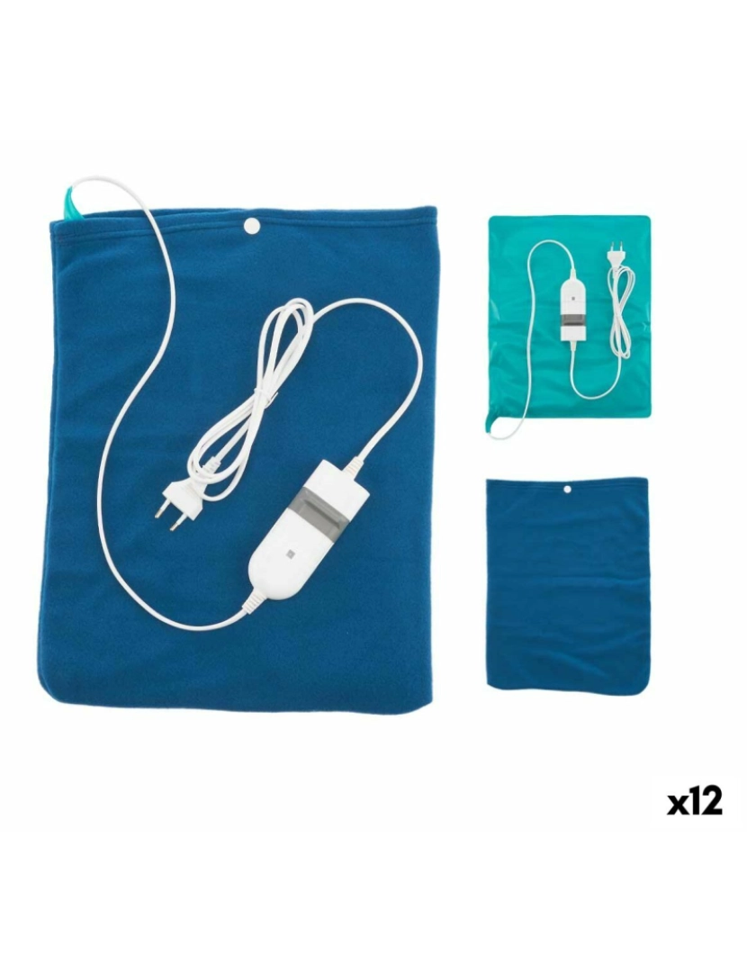 Gift Decor - Saco de Água Quente Elétrico Reversível Azul Plástico 40 W (12 Unidades)
