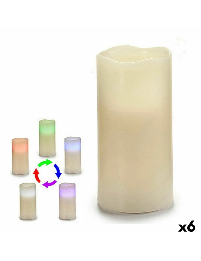 Gift Decor - Vela LED 7,5 x 14,8 x 7,5 cm (6 Unidades)