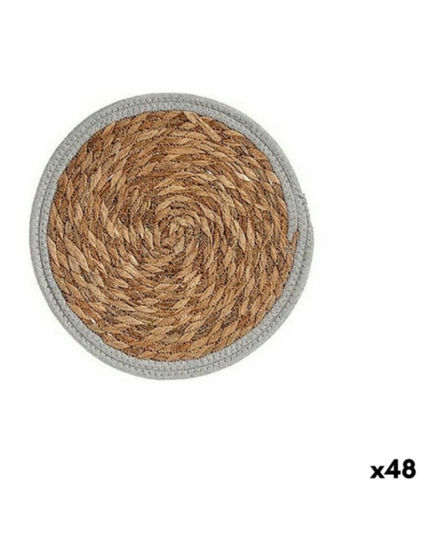 Gift Decor - Individuais Ø 30 cm Natural Cinzento Fibra natural (48 Unidades)