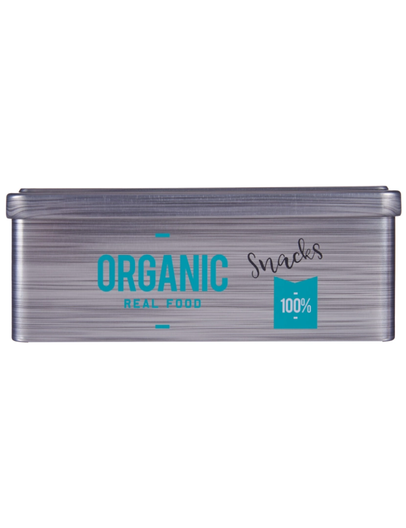 imagem de Bote Organic Snacks Cinzento Folha de Flandres (11 x 7,1 x 18 cm) (24 Unidades)2