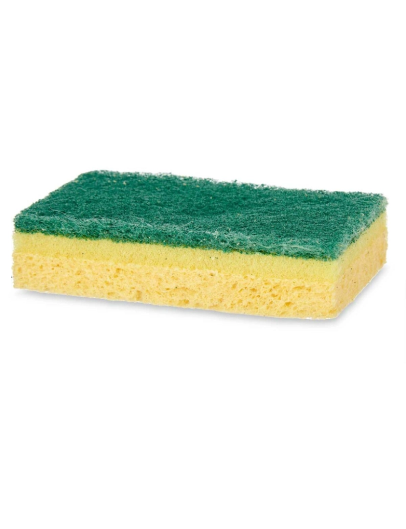 imagem de Conjunto de esfregões Verde Amarelo Cellulose Fibra abrasiva (10,5 X 6,7 X 2,5 cm) (26 Unidades)2