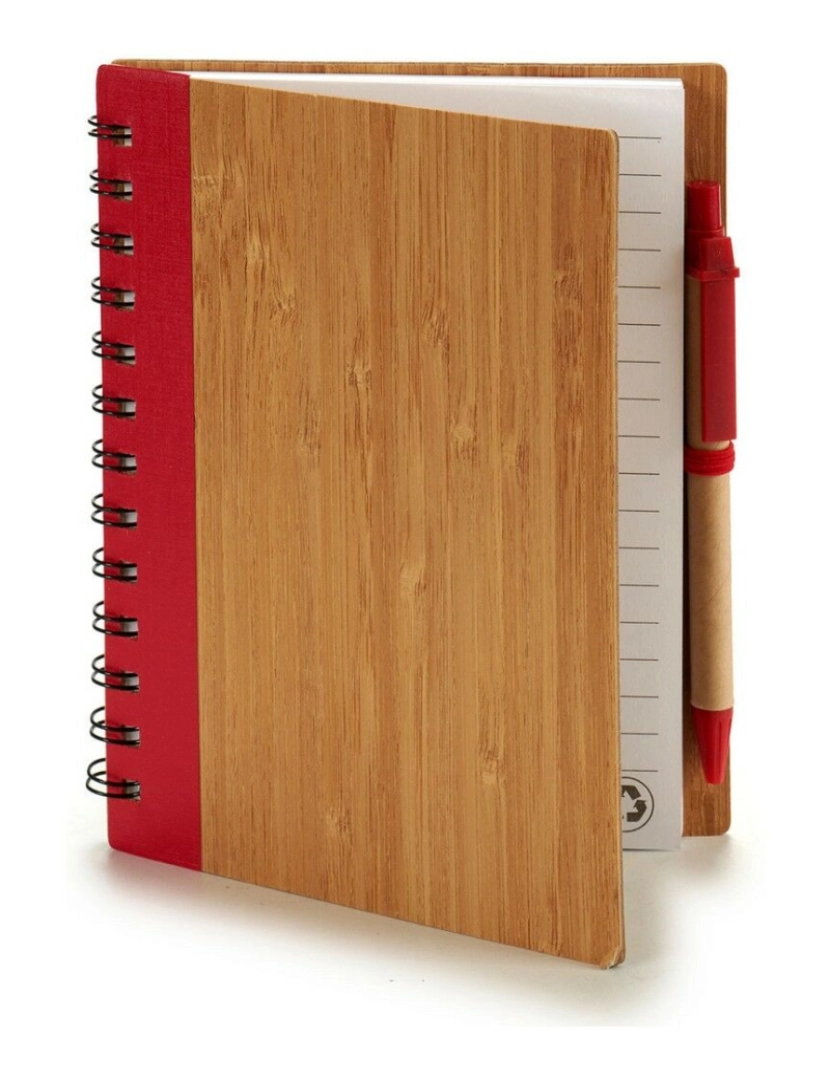 imagem de Caderno de Argolas com Caneta Bambu 1 x 18 x 14 cm (12 Unidades)3