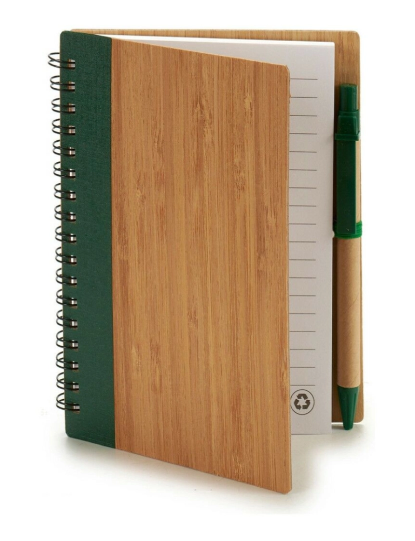 imagem de Caderno de Argolas com Caneta Bambu 1 x 16 x 12 cm (12 Unidades)2