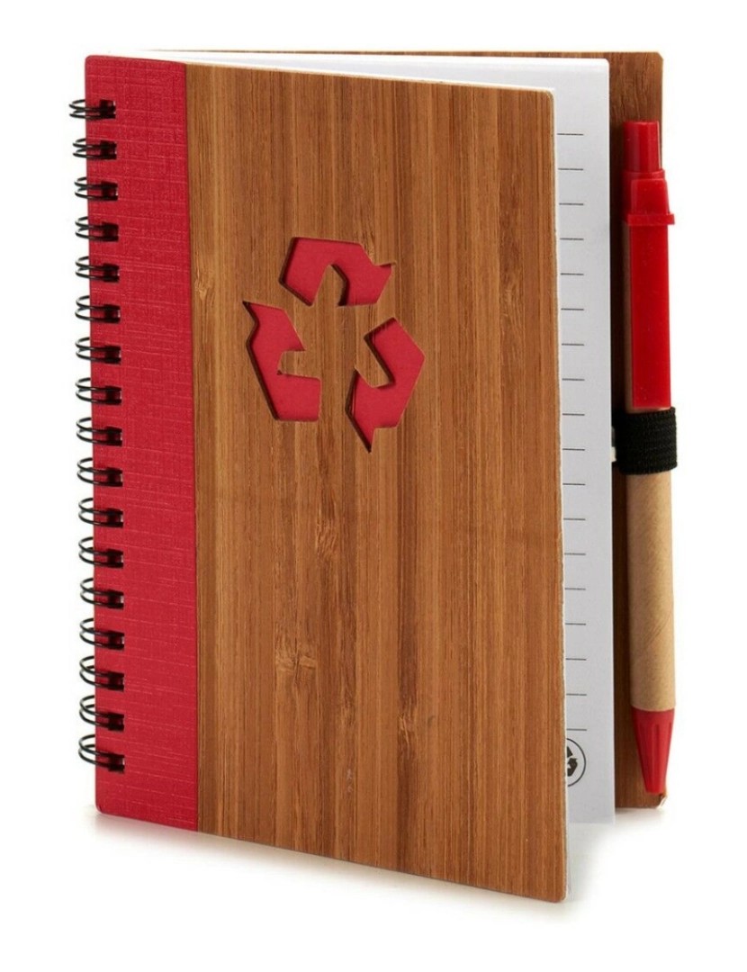 imagem de Caderno de Argolas com Caneta Bambu 1 x 16 x 12 cm (12 Unidades)3