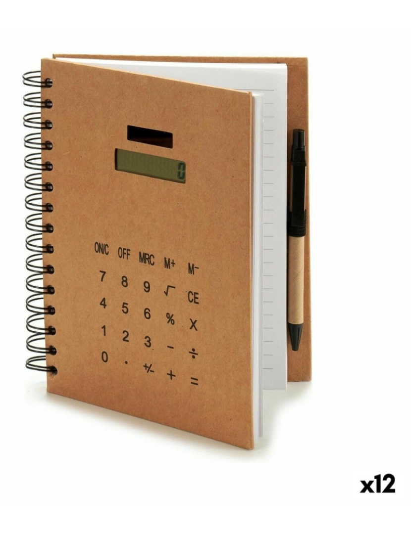 Pincello - Caderno de Argolas com Caneta Calculadora 2,5 x 21 x 18 cm (12 Unidades)