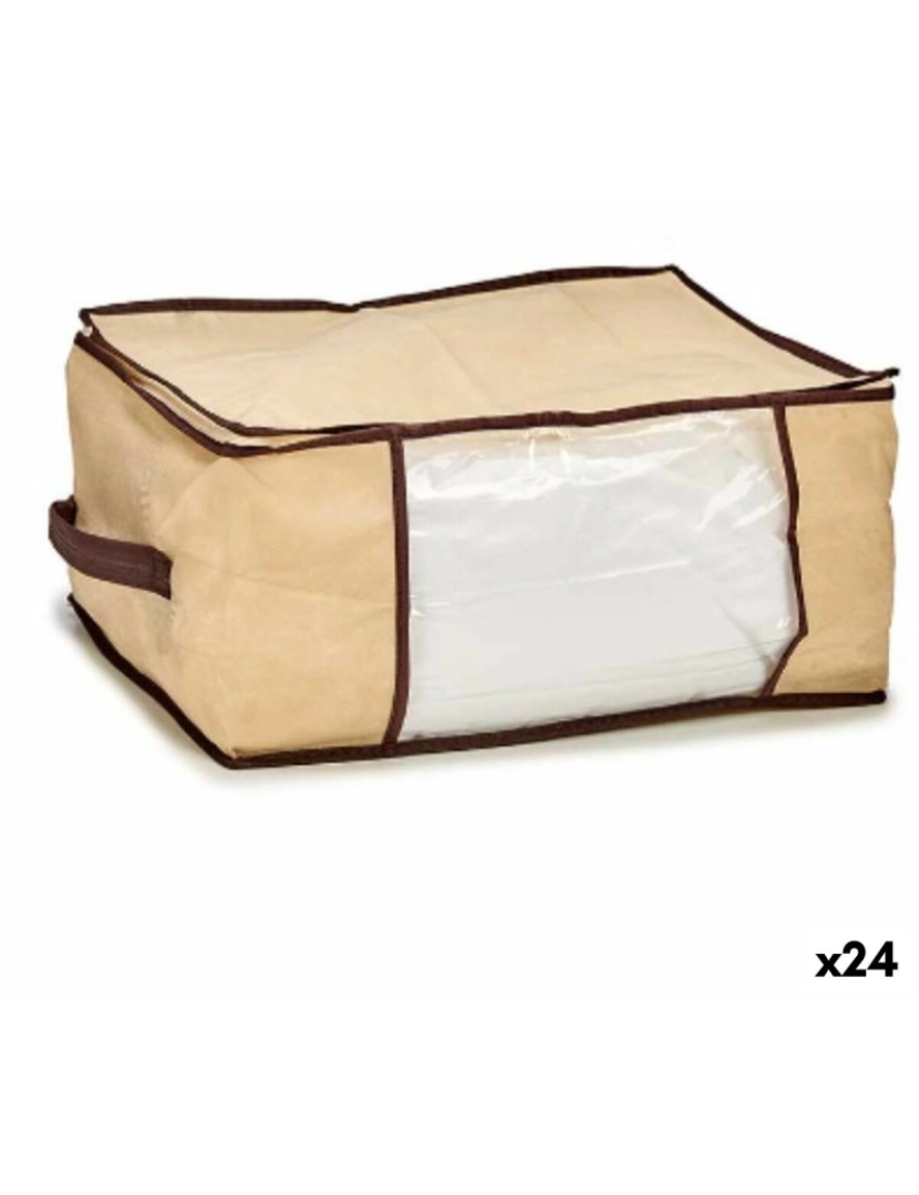 Kipit - Bolsa de Armazenamento Creme Poliéster Polipropileno 27 L 45 x 30 x 20 cm (24 Unidades)