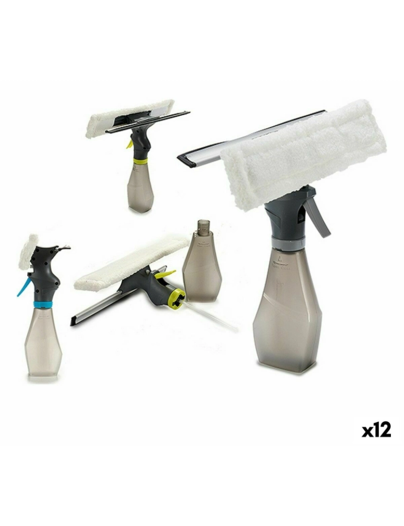 Bigbuy Home - Limpa-Vidros com Vaporizador Integrado Duplo Plástico 26 x 27,5 x 26 cm (12 Unidades)