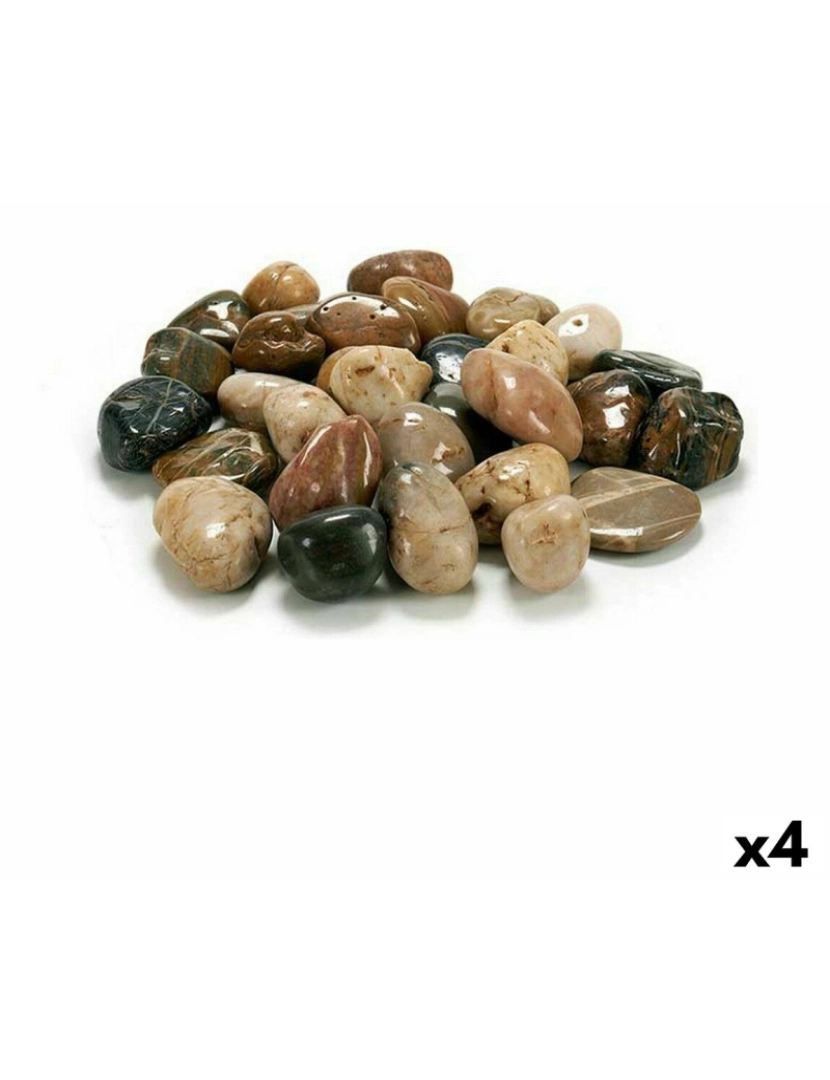 Ibergarden - Pedras Decorativas Cinzento Castanho 3 Kg (4 Unidades)