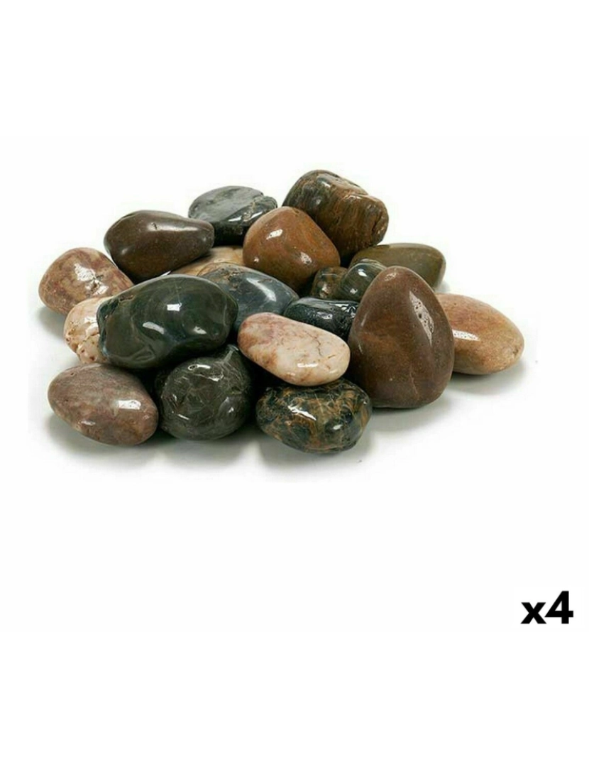 Ibergarden - Pedras Decorativas Cinzento Castanho 3 Kg (4 Unidades)