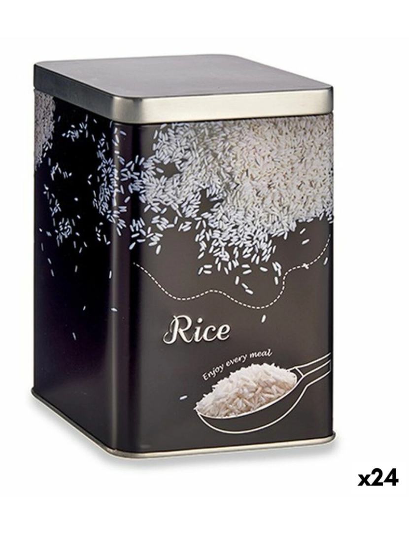 Kinvara - Bote Arroz Preto Metal 1 L (24 Unidades)