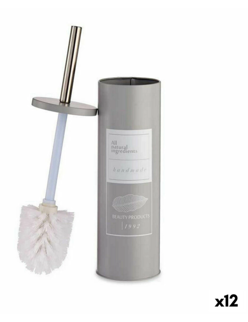 Berilo - Piaçaba Beauty Products Branco Cinzento Aço Plástico 9,5 x 37,5 x 9,5 cm (12 Unidades)