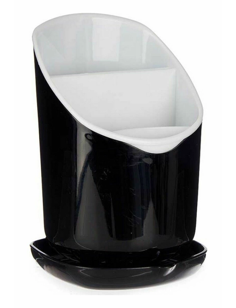imagem de Escorredor de Talheres Smoking Branco Preto Plástico 12 x 19 x 12,5 cm (12 Unidades)3