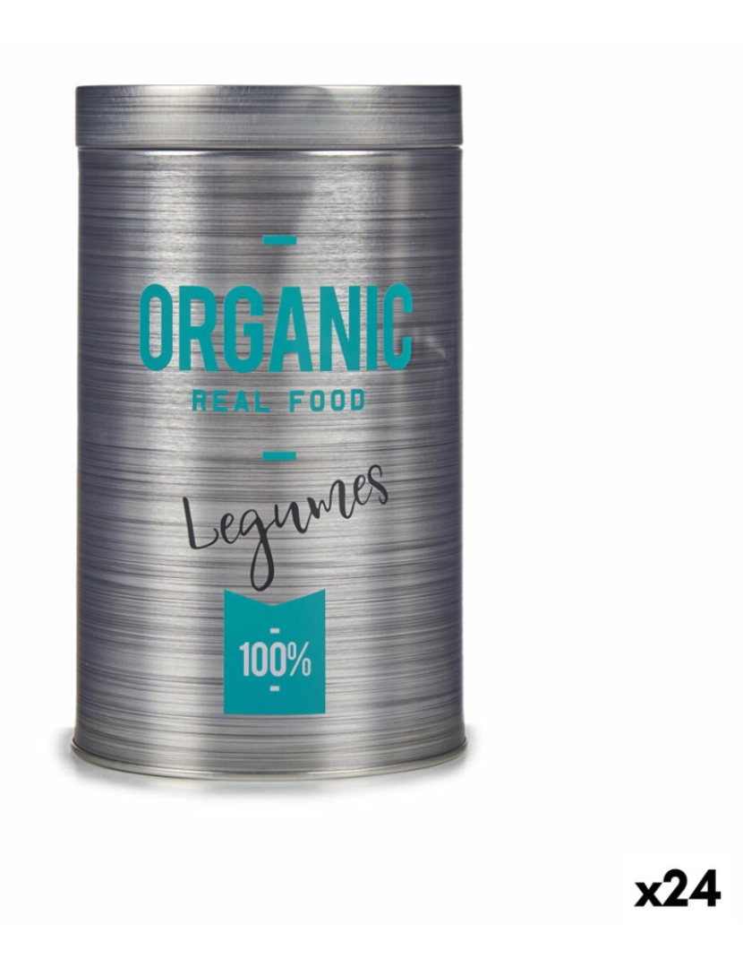 imagem de Bote Organic Legumes Cinzento Folha de Flandres 10,4 x 18,2 x 10,4 cm (24 Unidades)1