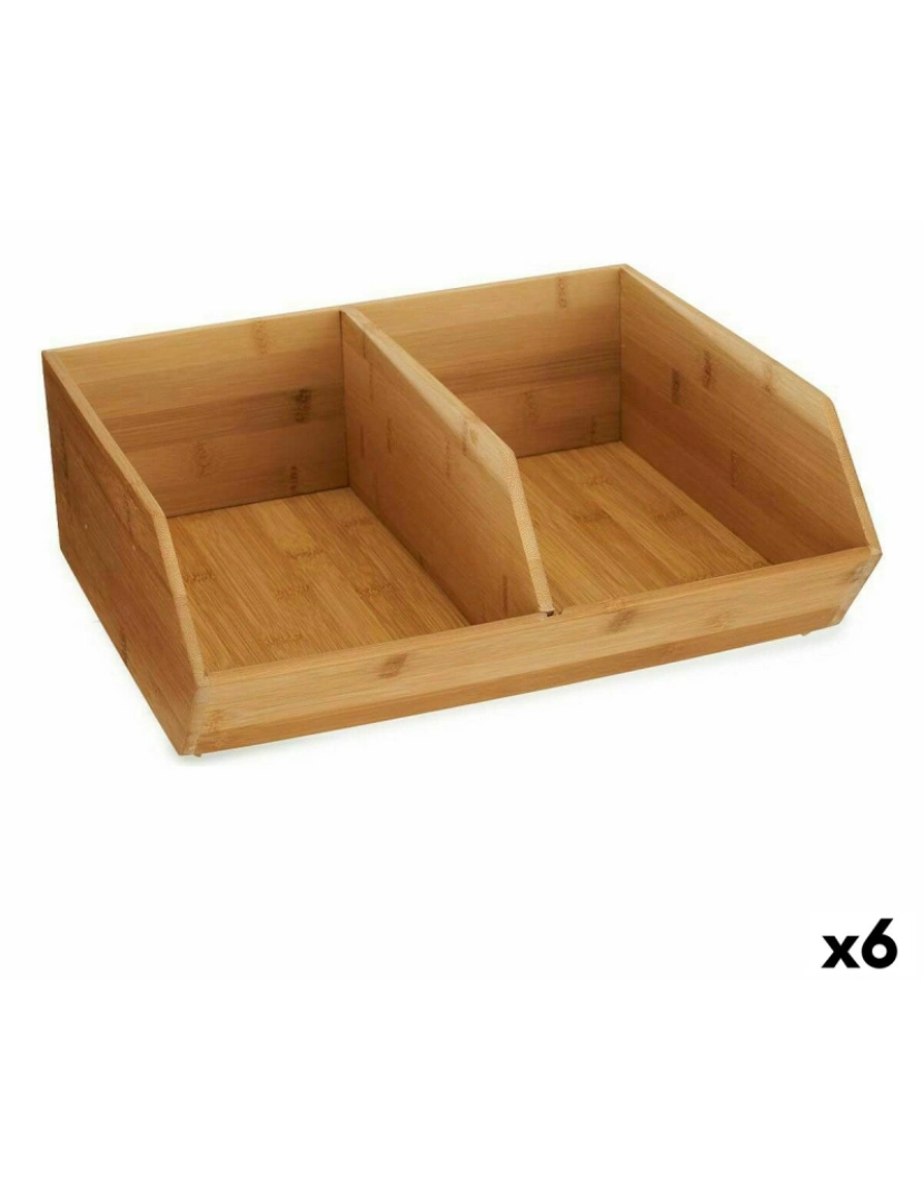imagem de Caixa de Organização Empilhável Bambu 34,5 x 13 x 31 cm (6 Unidades)1