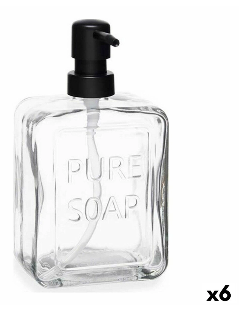 imagem de Dispensador de Sabão Pure Soap Cristal Transparente Plástico 570 ml (6 Unidades)1