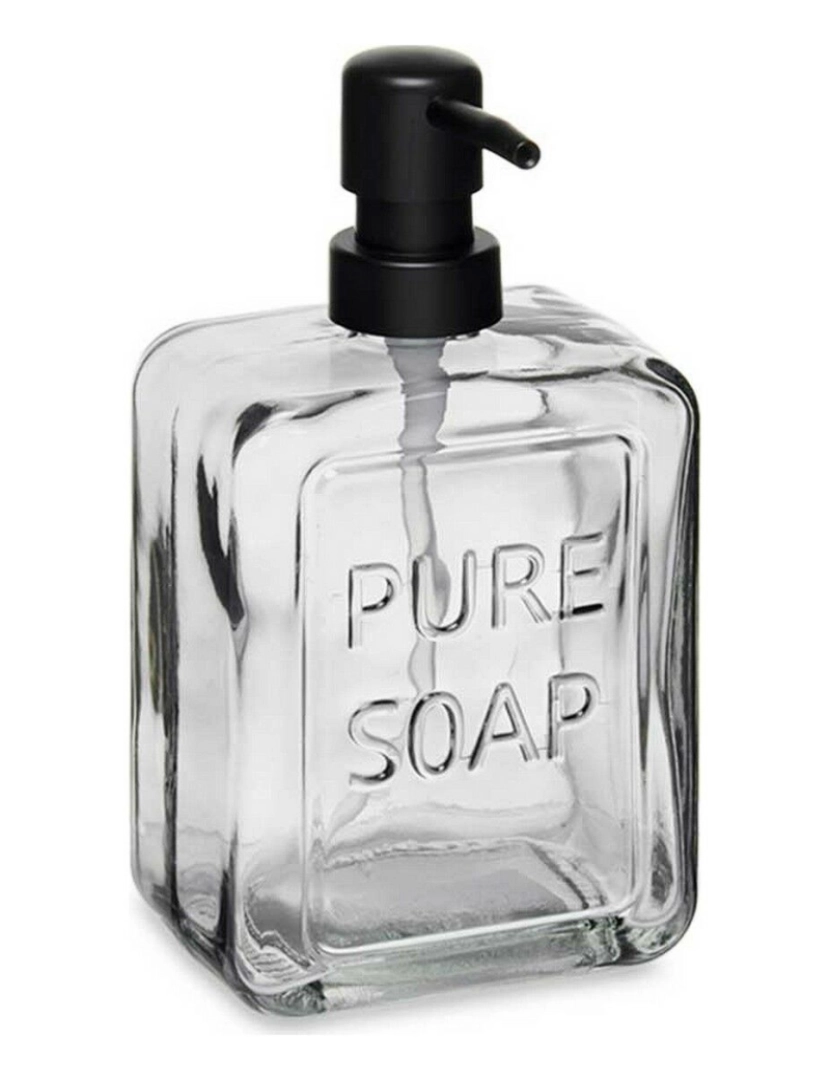 imagem de Dispensador de Sabão Pure Soap Cristal Preto Plástico 570 ml (6 Unidades)2