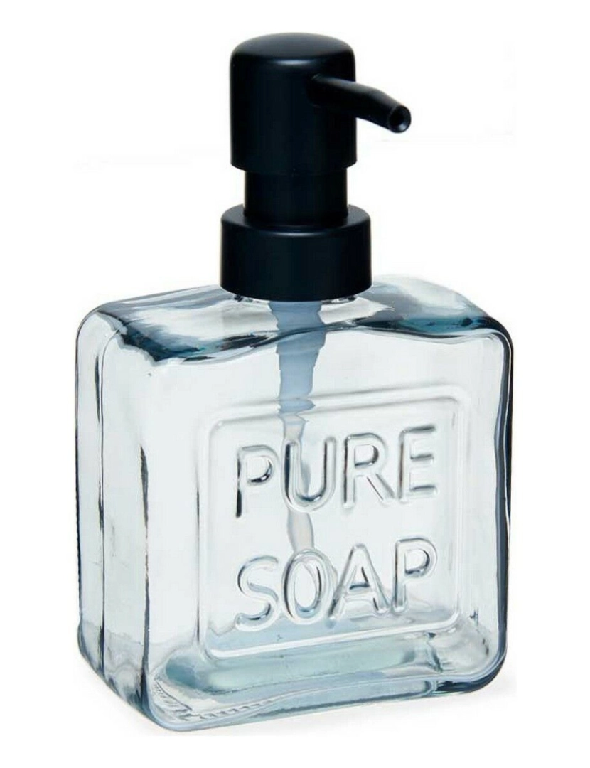 imagem de Dispensador de Sabão Pure Soap 250 ml Cristal Preto Plástico (12 Unidades)2
