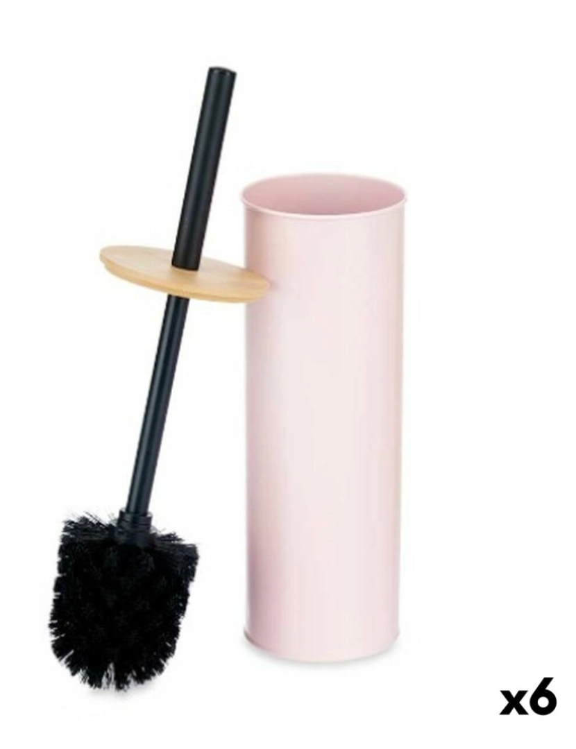 Berilo - Piaçaba Cor de Rosa Metal Bambu Plástico 9,5 X 27 X 9,5 cm (6 Unidades)