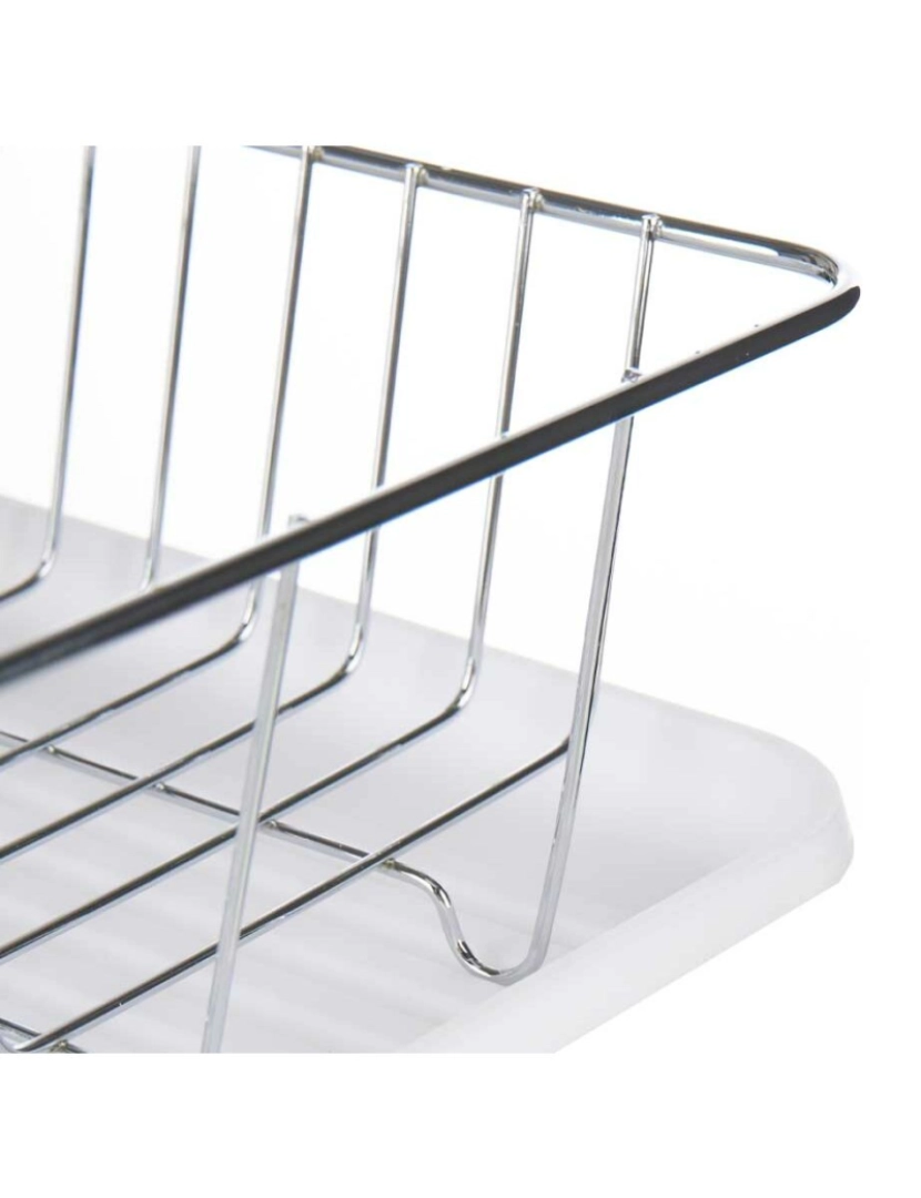 imagem de Escorredor de Louça Branco Metal Plástico 43,5 x 11 x 33,5 cm (4 Unidades)4