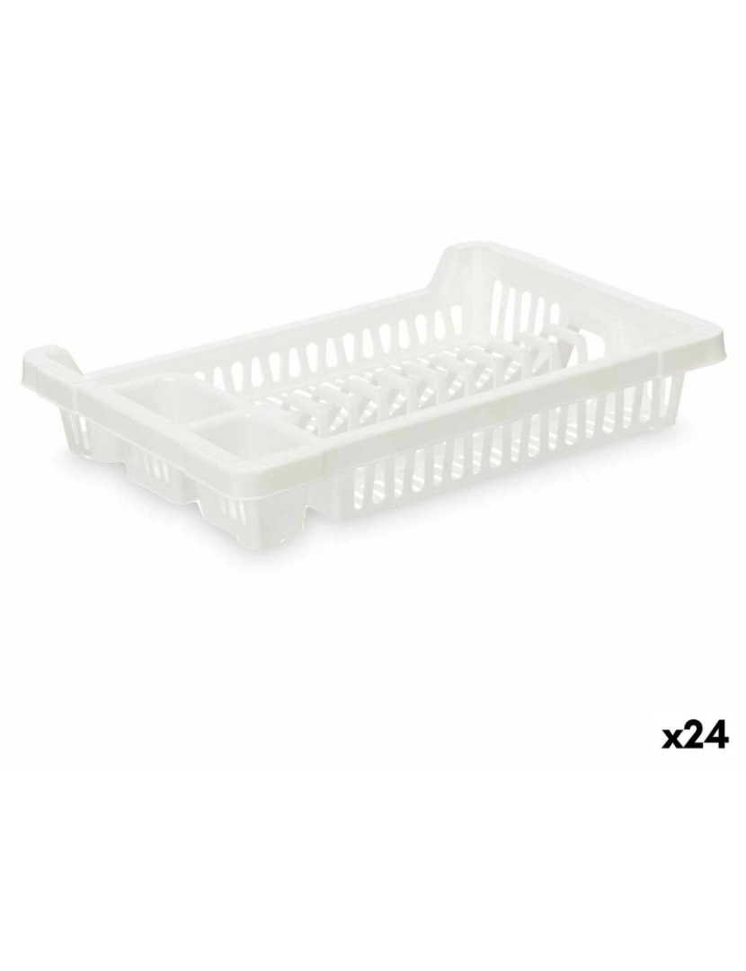 Kinvara - Escorredor de Louça Branco Plástico 42,5 x 7 x 29,5 cm (24 Unidades)