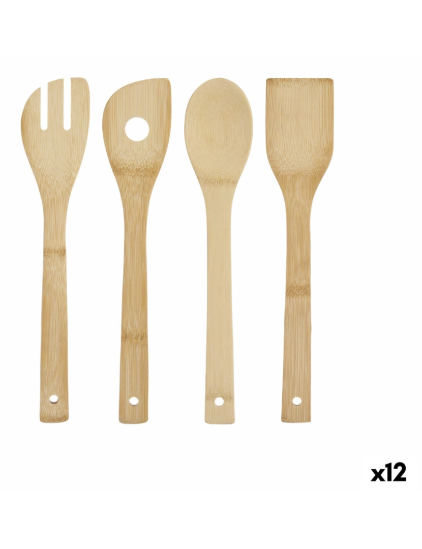 imagem de Conjunto de Utensílios de Cozinha Bambu (12 Unidades)1