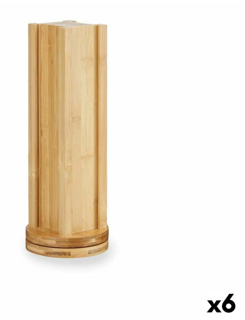 Kinvara - Suporte para 20 Cápsulas de Café Giratório Bambu 11 x 11 x 34 cm (6 Unidades)