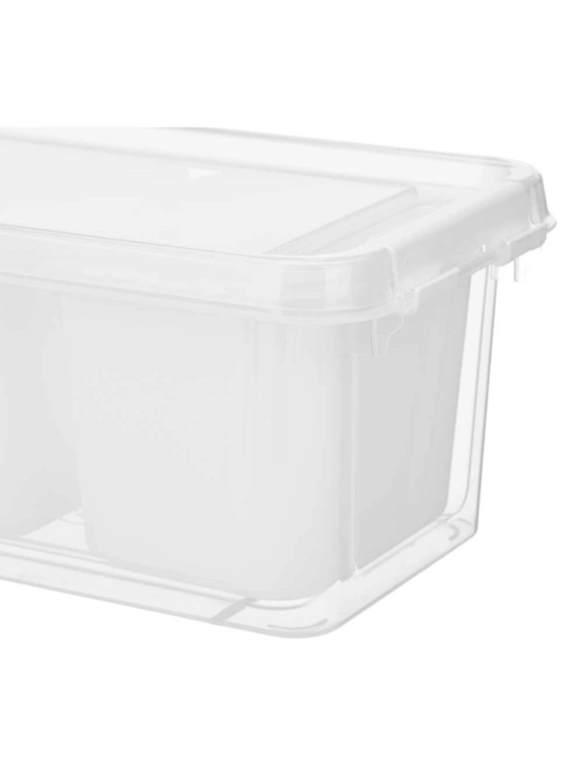imagem de Organizador para Frigorífico Branco Transparente Plástico 28,2 x 8,8 x 12 cm (12 Unidades)4