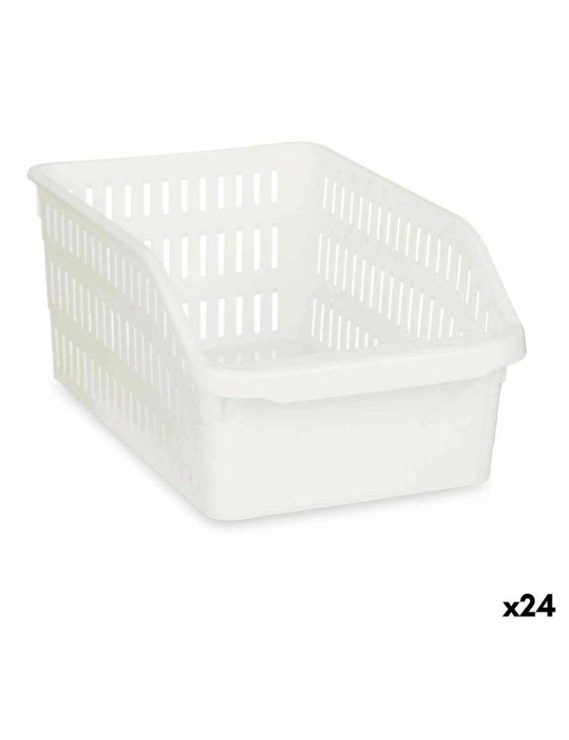 Kinvara - Organizador para Frigorífico Branco Plástico 20,3 x 12,8 x 30,5 cm (24 Unidades)