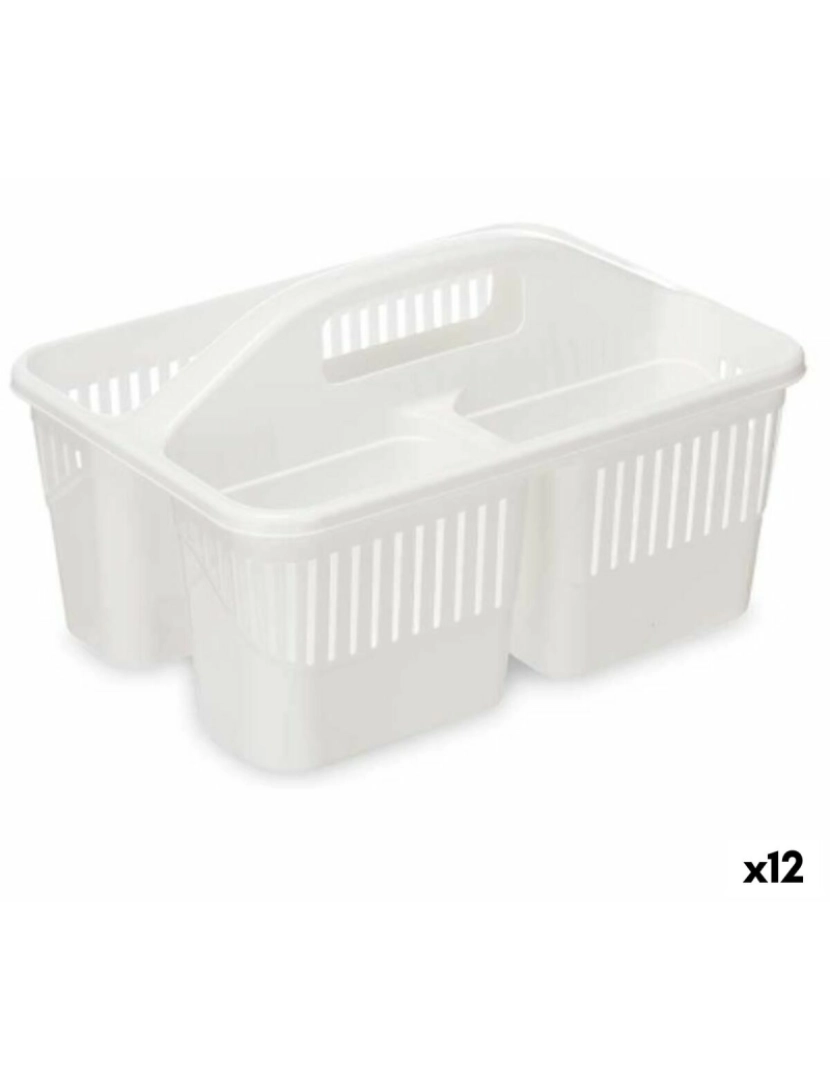 Bigbuy Home - Organizador Limpeza Branco Plástico 31,3 x 18 x 22 cm (12 Unidades)