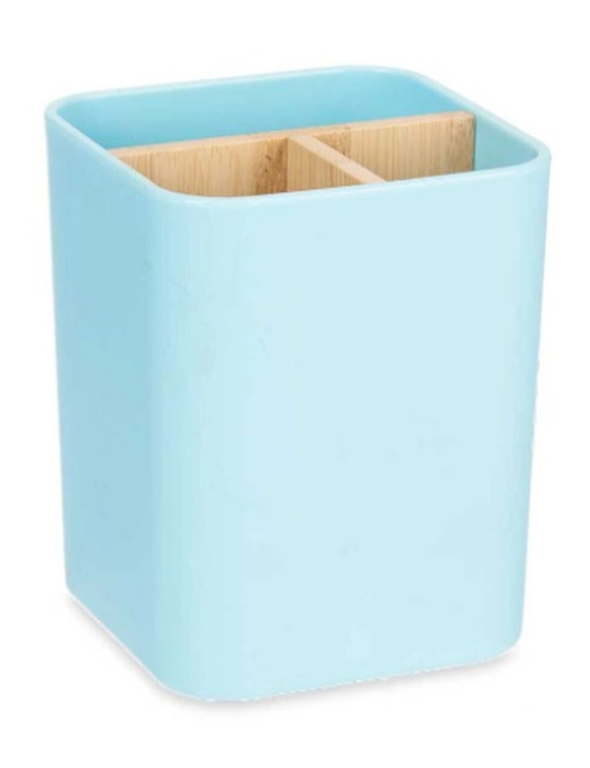 imagem de Suporte para a escova de Dentes Azul Bambu Polipropileno 9 x 11 x 9 cm (6 Unidades)2