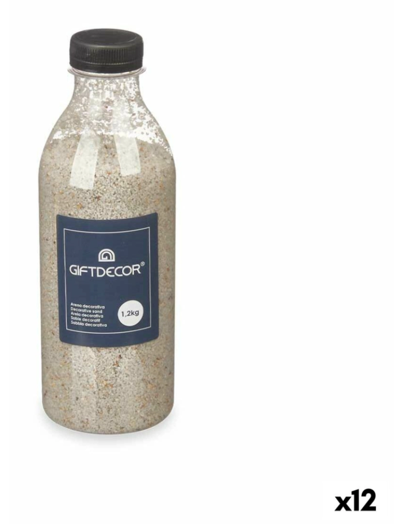 Gift Decor - Areia decorativa Cinzento 1,2 kg (12 Unidades)