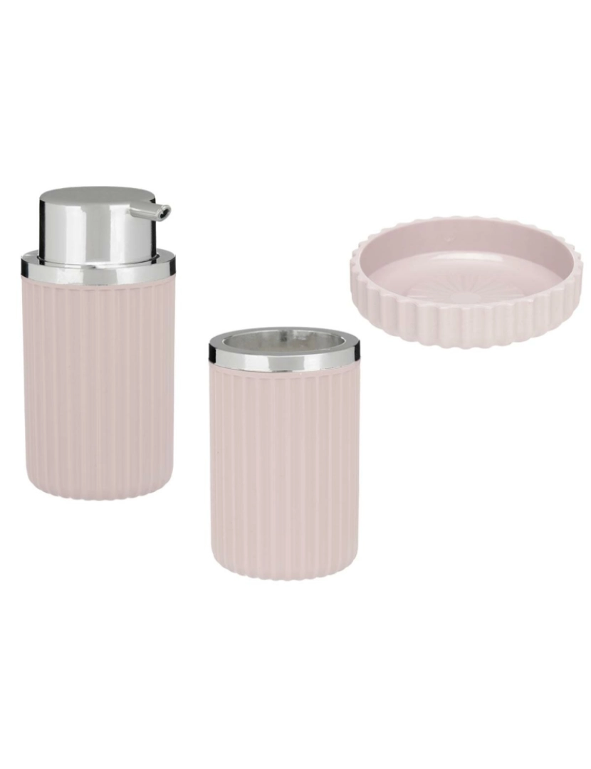 imagem de Conjunto de Banho Cor de Rosa Plástico (12 Unidades)4