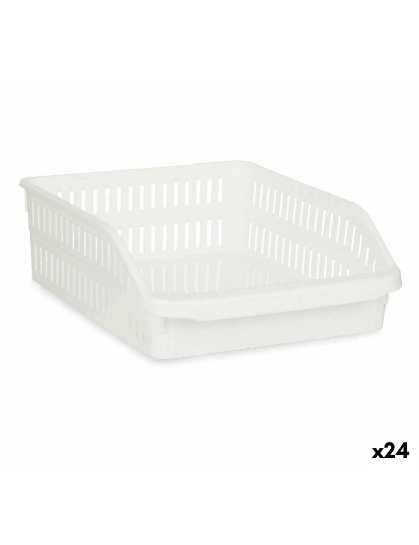 Kinvara - Organizador para Frigorífico Branco Plástico 26 x 9,3 x 30,5 cm (24 Unidades)