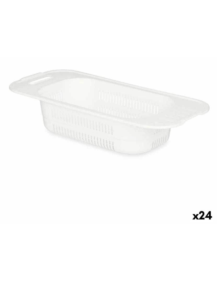 Kinvara - Escorredor Branco Plástico 47 x 9,5 x 22 cm (24 Unidades)