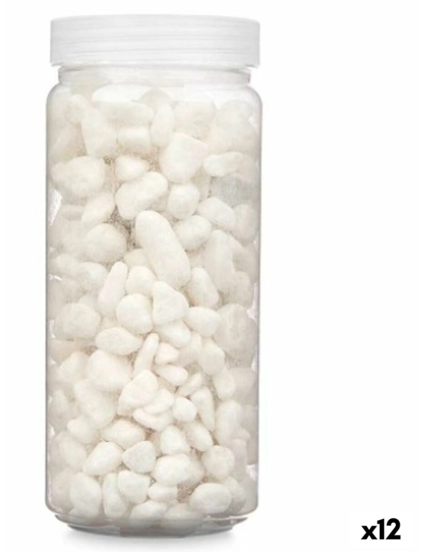 Gift Decor - Pedras Decorativas Branco 8 - 15 mm 700 g (12 Unidades)