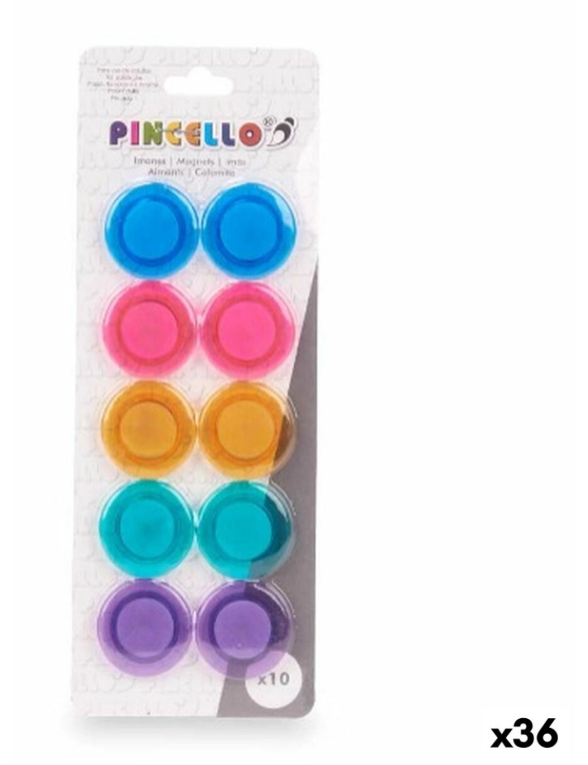 Pincello - Ímanes Médio Multicolor (36 Unidades)