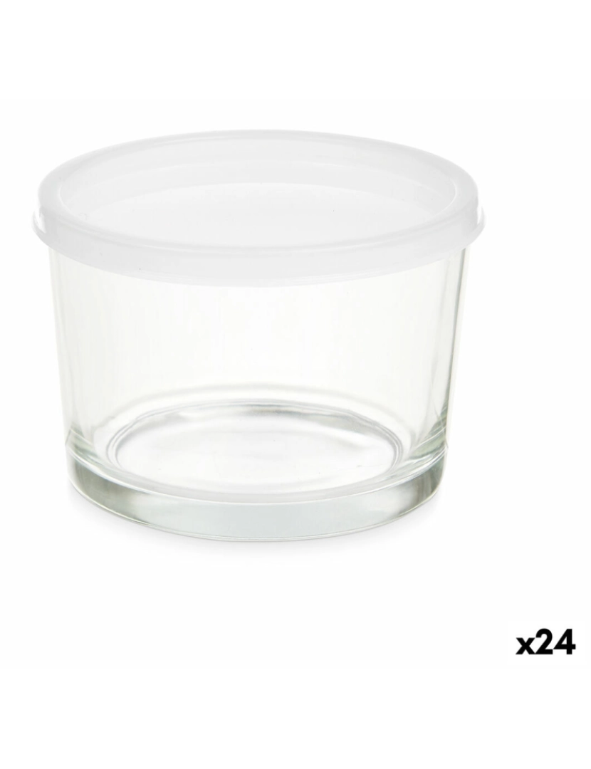Vivalto - Lancheira Transparente Vidro Polipropileno 200 ml (24 Unidades)
