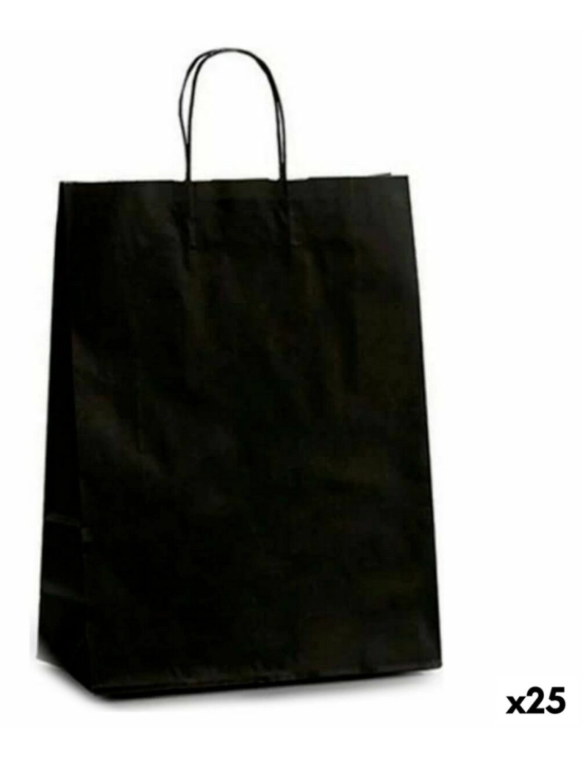 Pincello - Mala de Papel Preto (12 x 52 x 32 cm) (25 Unidades)